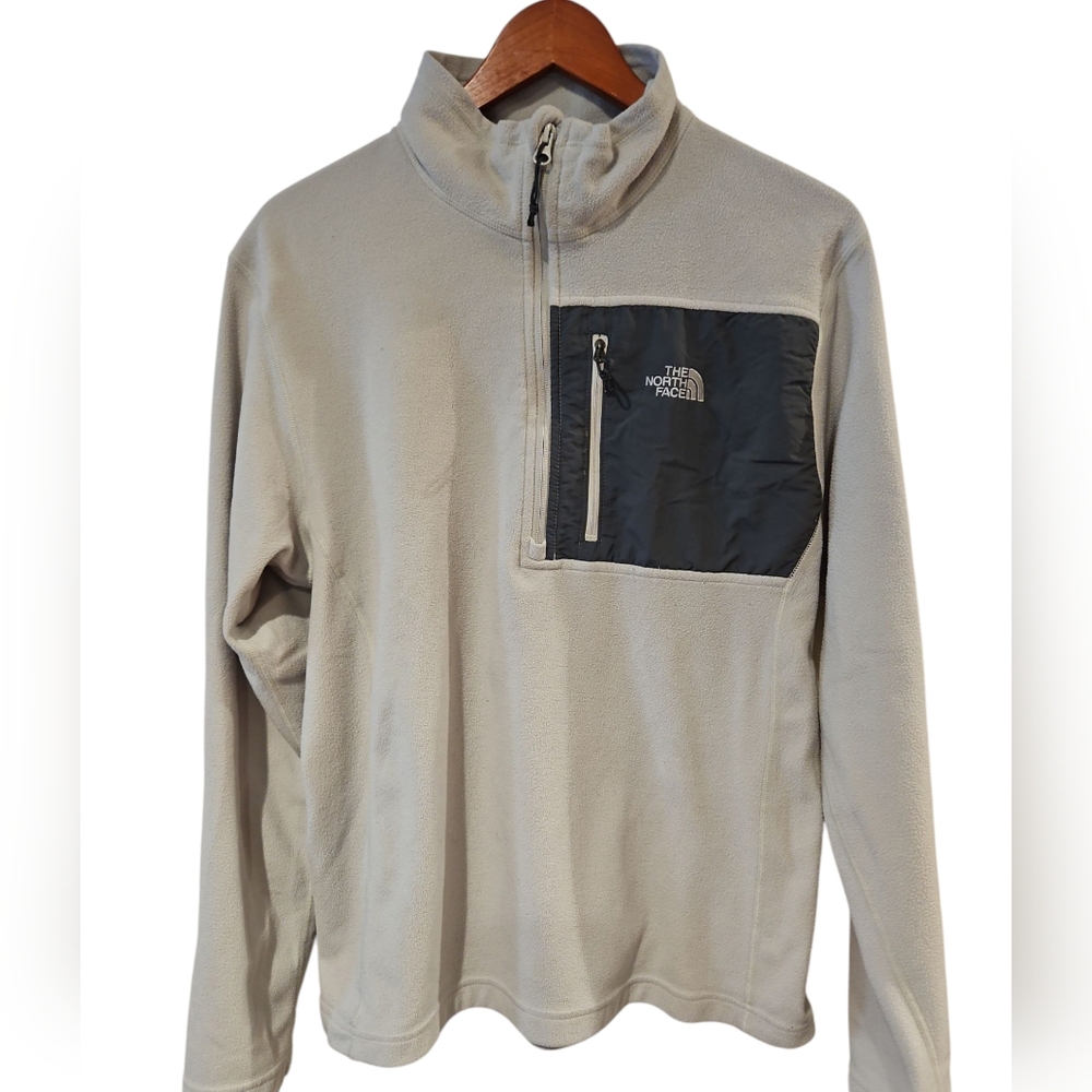 The North Face Gray/Tan Fleece Pullover Medium